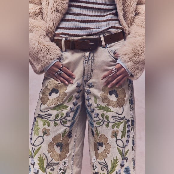 NWT WE THE FREE Mi Amore Wide-Leg Jeans Size 31 - Picture 2 of 13